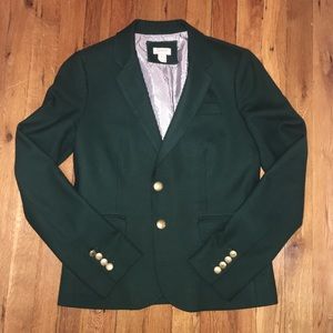 Hunter Green J. Crew Factory Schoolboy Blazer